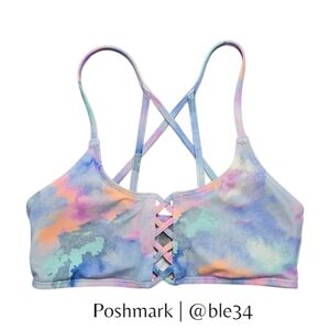 PINK Victoria’s Secret PINK Razorback Tie-Dye Bikini Top